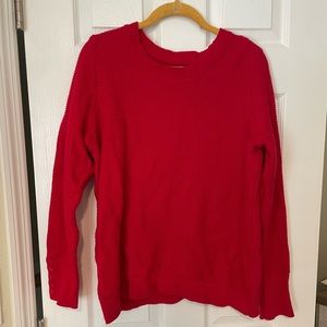 EUC Loft red button sleeve sweater